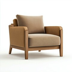 Fototapeta premium wooden chair isolated on white