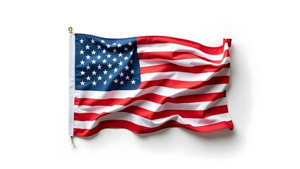Obraz premium American flag on white background.
