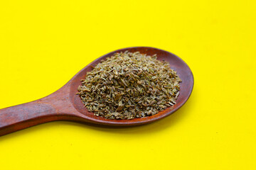 Dry organic dill seeds, herbal plant