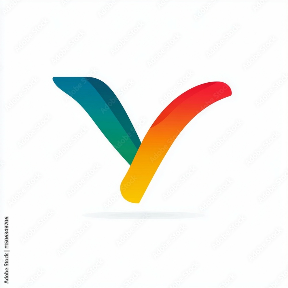 Fototapete custom typeface alphabet made with abstract geometric shapes