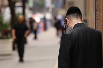man walking in the street