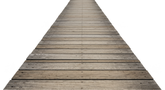 Isolated Wooden Plank Path Illustration On Transparent Background