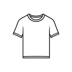 Naklejka premium Simple outline of classic short sleeved shirt presented on a white backdrop