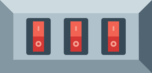 Switch toggle buttons panel vector illustration