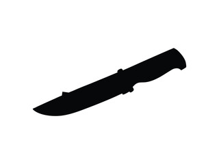  black knife icon graphic isolated on white background
