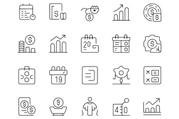 Minimalist black budget icon silhouette vector illustration isolated on transparent background
