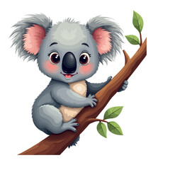 Hand drawn cute koala bear cartoon