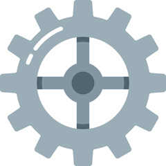 Obraz premium Setting gear technical part vector illustration