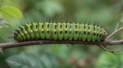 Fototapeta premium Spicebush Swallowtail Butterfly Caterpillar (Papilio troilus)