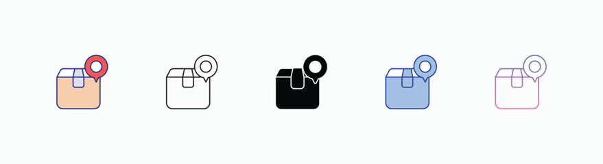Pickup Point icons set in different style vector stock illustration © Icon Factory