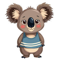 Fototapeta premium Hand drawn cute koala bear cartoon