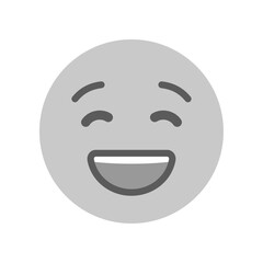 にこにこ笑顔の絵文字｜嬉しい・ハッピーな感情のシンプル顔アイコン