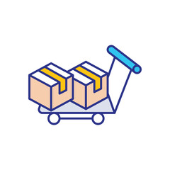 Hand Truck Icon vector stock illustration