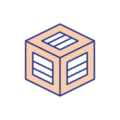 Crate Icon vector stock illustration