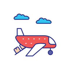 Cargo Plane Icon vector stock illustration