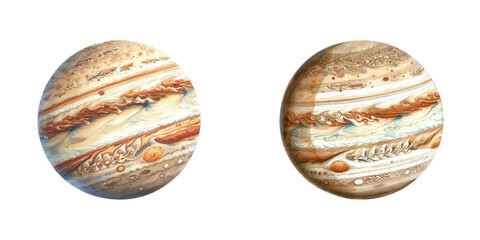 jupiter planet watercolor vector illustration © Dar