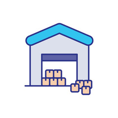 Warehouse Icon vector stock illustration