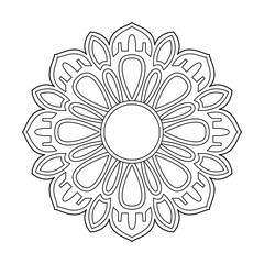 Cosmic Spiral Bloom Mandala Coloring Book Page