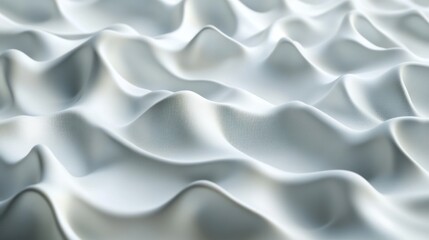Obraz premium Abstract design of wavy, textured white surface.
