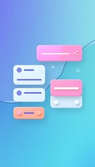 Modern UI Design Elements Pastel Color Palette, Neumorphism Style, Clean Interface, User Interface Components, App Design Inspiration