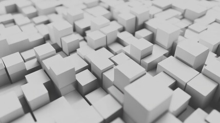 Abstract design of interlocking cubes.