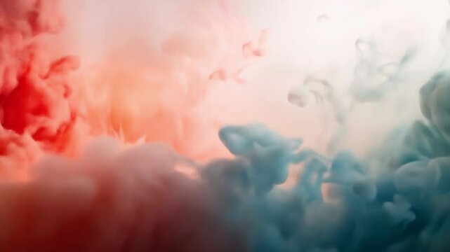 Crimson  azure swirls clash