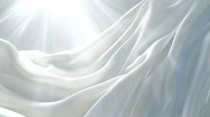 Obraz premium A flowing, white fabric draped in elegant folds.