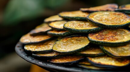 Roasted zucchini slices