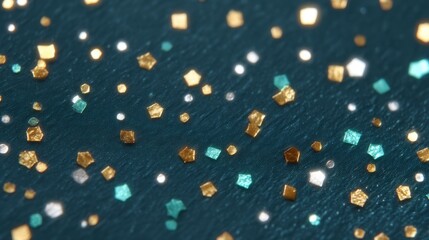 Abstract Gold Teal Glitter Background Texture