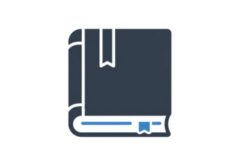 Book Illustration with Blue Cover Bookmark Transparent Background PNG