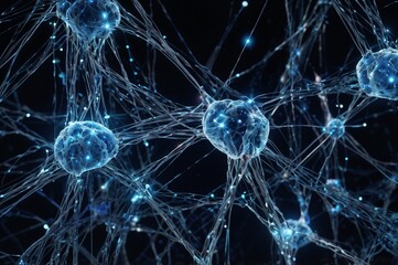 abstract blue background with bubbles