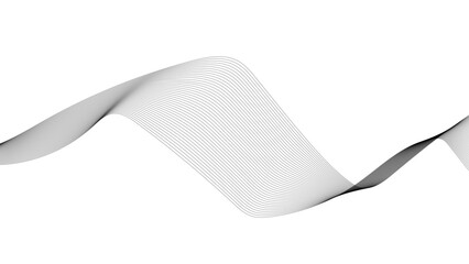 Abstract Wavy Line. Wavy line horizontal divider outline minimalist art. frequency sound wave lines, technology, data science, business wave line background. 
