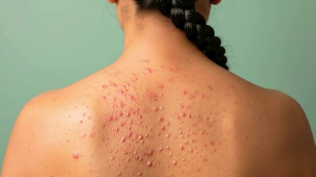 Skin infection and dermatological disease symptoms concept