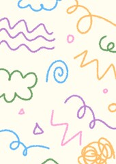 Cute doodle hand drawn illustration background