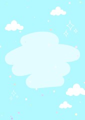 Cute cloud illustration drawing background