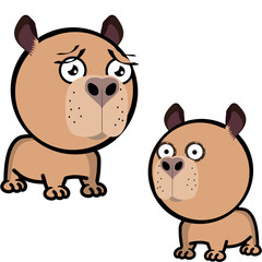 little capybara character cartoon expressions pack collection in vector art