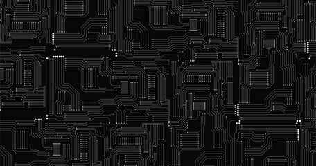Vector circuit for communication technology background concept. 