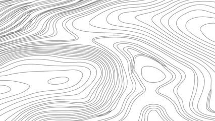 Abstract black and white topographic contours lines of mountains. Abstract topographic contours map background, Topography map background.