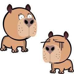 little capybara character cartoon expressions pack collection in vector art