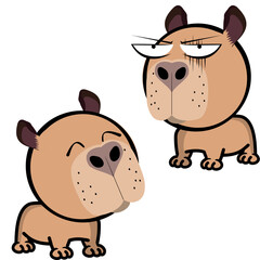 little capybara character cartoon expressions pack collection in vector art