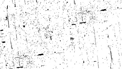 Distressed black texture. Dark grainy texture on white background. Grunge background black and white. Cracks, chips, scratches,