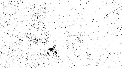 Distressed black texture. Dark grainy texture on white background. Rusted white effect. Grunge design elements. Vector illustration,
