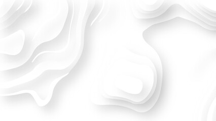 Abstract white paper cut background with lines. colorful Topographic map background concept. Topo contour map. 