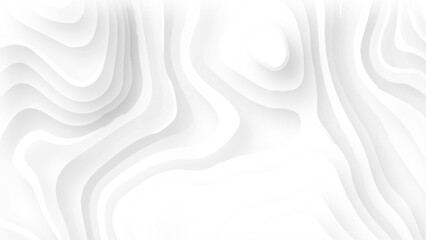 Abstract white paper cut background with lines. Retro topographic map. geographic contour map paper.