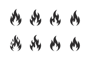 Set of fire flames, Fire flames vector illustration.