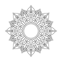 Infinite Timeless Swirls Mandala Coloring Book Page