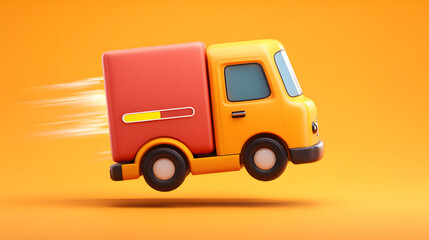 Fototapeta premium 3d Icon of delivery truck