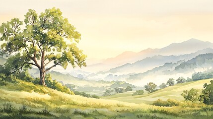Fototapeta premium Quiet and beautiful pastoral scenery