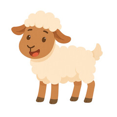 Cute Cartoon Sheep Illustration