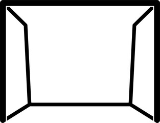 Handball goalpost silhouette vector